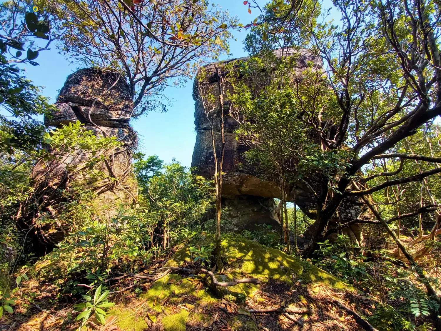 Two giant boulders in Stone-Trolls area near Da Bac Peak Phu Quoc