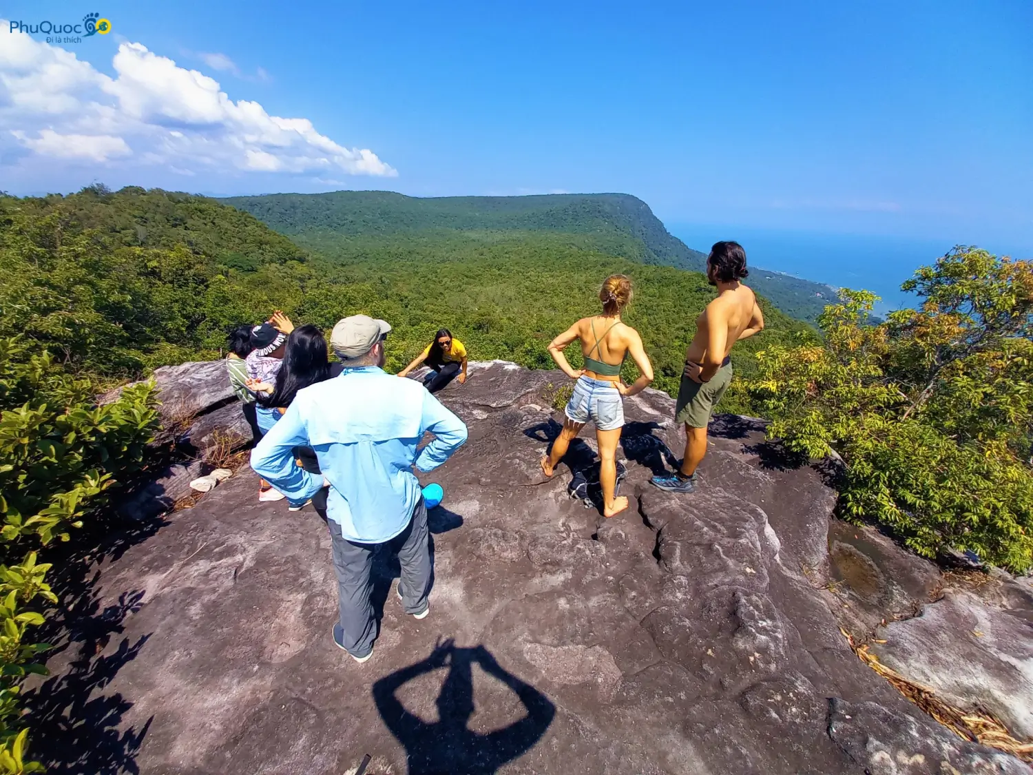 Panoramic view of nature seen from the peak of Mount Chua Phu Quoc