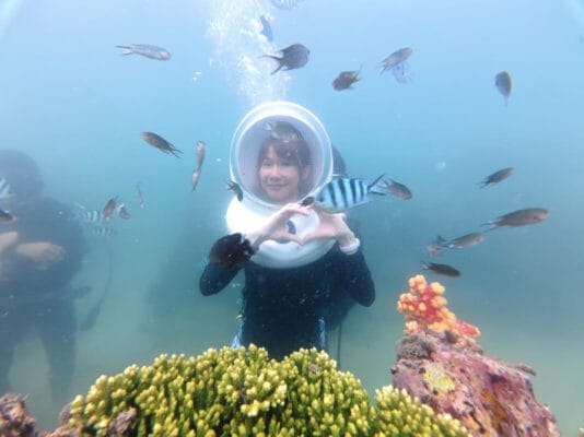 Hình ảnh thực tế đi Tour Đi Bộ Dưới Biển Phú Quốc của khách hàng 陳嘉怡