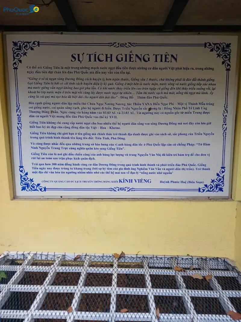 Hiện trạng Giếng Tiên tại Dương Đông đã được rào chắn bảo vệ cẩn thận