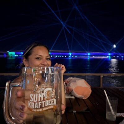 Real photos of customer Grace Anderson joining Sun Bavaria & Symphony of the Sea Phu Quoc combo