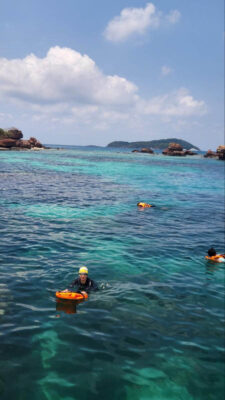 Hình ảnh thực tế đi tour 4 đảo đi bộ dưới biển của khách hàng DA YOON LEE