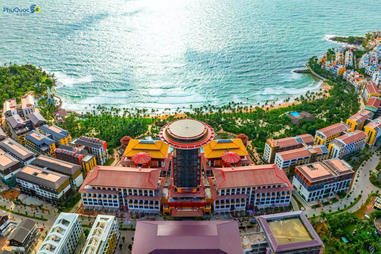 Phối cảnh tổng thể khu nghỉ dưỡng Rixos Phú Quốc All-Inclusive tại đảo Hòn Thơm